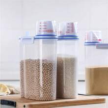 Airtight Food Storage Container Kit For Dogs Cats Birds Cereals Pasta Food - Blanco - Ver 10