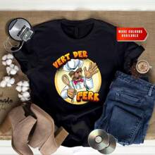 Vert Der Fert  Pop Culture T-Shirt  Swedish Chef  Women's T-Shirt  Men's T-Shirt  Unisex T-Shirt  Muppets Tee  AUS Printed - màu đen - Xem 1