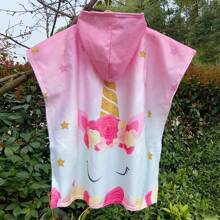 Toallas con capucha para la playa - Toalla de baño para niños pequeños, toalla de playa tipo poncho para niñas, de secado rápido, suave y ligero, con diseños de sirenas, pandas, flores, unicornios, flamencos, flores, palmeras y arcoíris, ideal para bodas de verano, decoración del baño y vuelta al colegio