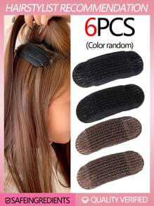 Set de 10 piezas (color aleatorio) Clips de cabello invisibles, elevador de volumen de cabello de plástico sin costuras para la parte superior de la cabeza, accesorios de diseño de cabello adecuados para mujeres, herramientas de peinado Accesorios de belleza para el hogar - Multicolor - Ver 16