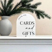 1pc Acrylic Arch Sign, Wedding & Party Decoration, Wedding & Party Supplies - White - View 3