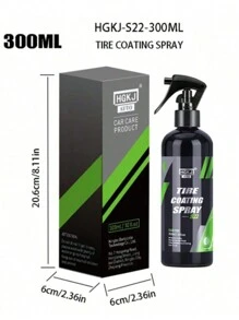 HGKJ-S22 Car Tire Shine Coating Spray, Tyre Plastic Rubber Wheel Restorer Agent Spray, Polishing Brightener Auto Car Detailing,Providing Protection & Long,Tire Shine Spray Glossy, Black Tyre Polish Dressing Coating Magic Brightener, Long-Lasting, UV Proection, ALL-IN-ONE Tyre Refurbish Agent