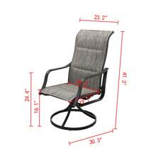 Patio Festival Outdoor Metal Swivel Dining Chair (2-Pack)