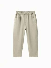 Balabala Boys' And Girls' Tapered Pants, Stylish And Versatile Spring Trousers - Light Khaki - View 4