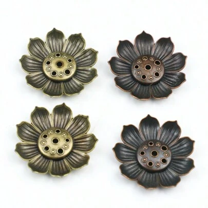 1pc 6-Hole Incense Holder In Bronze Or Copper Color, Multiple Holes To Hold Incense Sticks Gifts Birthday Graduation