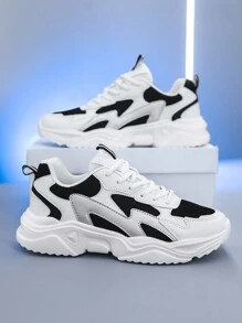 黑色白色新款时尚舒适软底耐磨男士户外运动休闲鞋 - 黑與白 - 查看 2