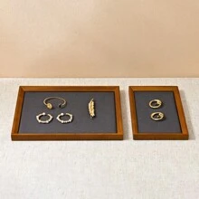 Oirlv 复古实木珠宝戒指首饰展示收纳盒托盘架耳环首饰收纳盒展示柜抽屉 - 實木盤 - 查看 5