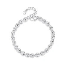 925 Silver Bracelet, Hollowed Out Bracelet, Elegant Jewelry Gift, Daily Wear Gift - White - View 3