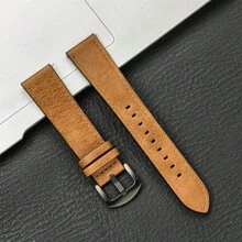 20mm 22mm 超细纤维皮革表带,兼容三星 Galaxy Watch 7 6 5 4 40mm 44mm GearS3 表带,复古手镯式表带,适用于 Redmi Watch 3/5 Lite/Active - 20mm - 查看 14