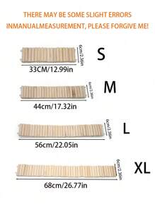 1 件仓鼠围栏实木格子梯，多种长度选择（20 厘米/30 厘米/40 厘米/50 厘米），木制拱桥隐藏围栏隧道装饰，仓鼠景观配件，小宠物用品 - 彩色 - 查看 2
