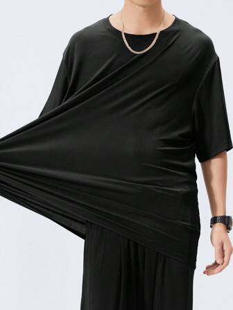 Plus Size Silky Short Sleeve T-Shirt, Fashionable Casual Breathable, Suitable For Spring & Summer