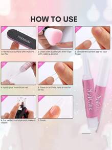 Colle à ongles en gros, colle à ongles super forte pour ongles en acrylique durable, colle professionnelle pour pointes d'ongles à clipser, adhésif pour ongles en acrylique, colle à ongles pour faux ongles 2g/0,07 oz/pièce, fournitures pour ongles, outils pour ongles, outils pour nail art, rentrée scolaire, ongles, outils pour ongles à clipser, outils de manucure et pédicure