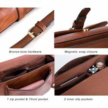 Crossbody Bags Women, Small And Boho Body Handbags, Vegan Leather, - Nửa đêm đen - Xem 8