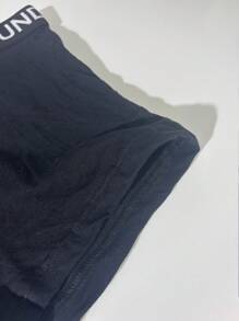 Set de 3 boxer briefs elásticos con estampado de letras para hombre