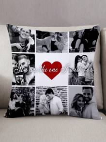 Customizable Double-Sided Printed Pillowcase DIY Pattern Sofa Cushion Cover Home Decor Personalized Gift - Black - View 2