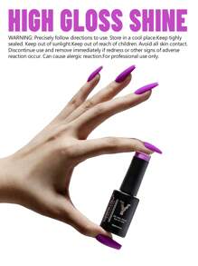 1入組10ML YOKEFELLOW紫色UV凝膠指甲油，UV LED半永久性夏季指甲凝膠油，適用於家用和美甲沙龍贈品 - 紫色 - 查看 9