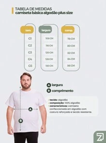 Kit 3 Basic Plus Size Men's Cotton Shirts - NEGRO/BLANCO/AZUL - Ver 6