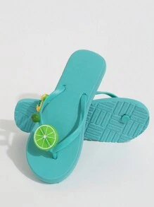 女士时尚轻便舒适EVA人字拖，蓝色户外凉鞋，适合夏季度假休闲，防滑，是夏季、海滩、旅行等场合的理想之选。 - 淺藍色 - 查看 7