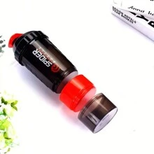 现货供应 1 个 550ml 塑料奶昔杯，创意运动健身水瓶，奶昔蛋白粉搅拌杯