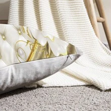 2 sztuki luksusowych poszewek na poduszki z wzorem retro kwiatowym, krótka pluszowa tkanina, odpowiednia do salonu i sypialni, sofa i krzesło, rozmiar: 45x45 cm (wkład poduszki nie jest dołączony)