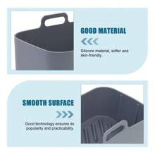 1pc Air Fryer Silicone Liner, Reusable Nonstick Air Fryer Basket Accessory, Replacement Baking Tray, Rectangular Air Fryer Baking Pan Air Fryer Replacement Basket, Easy-To-Clean Baking Tray - Multicolor - View 5