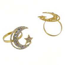 1PC/2pcs/4pcs New Star Moon Napkin Buckle Festival Napkin Ring Hotel Mouth Cloth Napkin Ring Festival Napkin Ring Party Birthday Used
