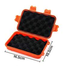 Caja de supervivencia sellada impermeable de plástico para exteriores tamaño S/L/XXL contenedor Camping caja de almacenamiento de viaje al aire libre - L-Naranja - Ver 2