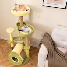 Avocado Cat Tree Multi-Level Cat Tower W/ Private Condo-Green - Green - View 4
