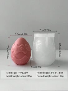1pc Easter Egg Candle Silicone Mold, DIY Scented Candle, Plaster Diffuser Stone, Resin Decor, Handmade Craft, Suitable For Home Decor, Holiday Gift, Atmosphere Party Gifts Birthday Graduation Christmas Decorations Room Decor Christmas, Christmas Gifts