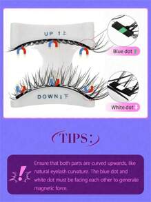 1 套磁性睫毛，带磁性夹，外观自然，可延长，无需胶水，易于安装和拆卸，可重复使用，配有收纳盒 - 濃密款 - 查看 3