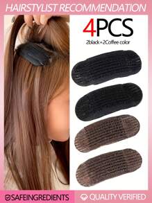 Set de 10 piezas (color aleatorio) Clips de cabello invisibles, elevador de volumen de cabello de plástico sin costuras para la parte superior de la cabeza, accesorios de diseño de cabello adecuados para mujeres, herramientas de peinado Accesorios de belleza para el hogar - Multicolor - Ver 14
