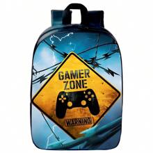 Kids School Backpack Back To School Bags Gamer Zone Boys Back To School Spacious - Black - View 1