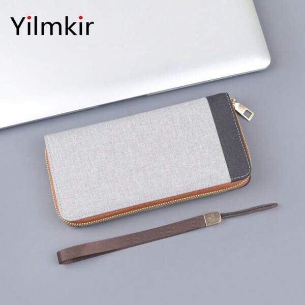 Unisex Canvas Rits Portemonnee Heren Grote Capaciteit Multi Kaartsleuf Multifunctionele Dames Polsband Tas Casual Minimalistische Portemonnee Voor Heren Portemonnee Portemonnee Lange Portemonnee Polsband Portemonnee