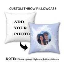 Gepersonaliseerde fotokussenhoes - DIY gepersonaliseerde dubbelzijdige bedrukte hoes met rits, herbruikbaar voor verschillende kamertypes - Perfect cadeau voor bruiloften, jubilea, huisdieren, familie en vrienden