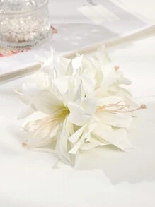 1件波希米亞風大尺寸仿真花髮夾，適合度假/旅行夏季髮夾髮抓，海灘配件，秋冬女用髮飾 - 彩色 - 查看 12