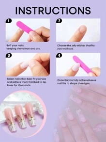 24pcs Pink Long Square Press On Nails White French Tip Nails With Golden Beads Bowknot Decor Wedding Dresses Bride Fake Nails Art Charms Glossy Full Cover Cute Style For Women Grils Valentines Nails