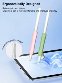 Funda protectora de silicona compatible con el lápiz Apple Pencil, con forma de diamante, antideslizante y antimusgo, protección contra caídas compatible con el Apple iPad