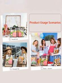 10 个带手柄的透明塑料礼品袋情人节粉色礼品袋透明花袋可重复使用 PVC 礼品袋用于婚礼新娘、婚礼派对礼品袋花袋生日新娘送礼会（黑色饰边）10 个带手柄的透明塑料礼品袋情人节粉色礼品袋透明花袋可重复使用 PVC 礼品袋用于婚礼新娘、婚礼派对礼品袋花袋生日新娘送礼会（黑色饰边） - 彩色 - 查看 7