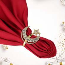 1PC/2pcs/4pcs New Star Moon Napkin Buckle Festival Napkin Ring Hotel Mouth Cloth Napkin Ring Festival Napkin Ring Party Birthday Used
