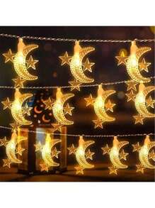 1Pc Warm Color LED Waterproof Star Light String, Full Sky Star String Light Battery Powered -1.5m 10LED/2m 20LED/3m 20LED, Suitable For Decorating Trees For Weddings, Camping, Birthday Parties, Home Terrace Decoration Lights, Best Gifts For Birthdays, Gardens And Balconies, DIY Walls