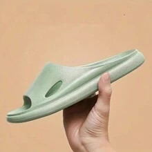 Men's Summer Home Indoor Slippers, Soft Bottom Comfortable EVA Material, Solid Color, Open Toe, Casual Simple, Indoor & Outdoor Anti-Skid Anti-Odor Antibacterial Foot Care, Unisex