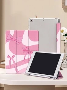 蝴蝶结内衬平板平板电脑保护壳适用于 iPad Mini 4/5/6/7、iPad 7/8/9 10.2 英寸，内置笔槽适用于三星 Tab S6 10.4 英寸、Tab A7 Lite 8.7 英寸，Ins 风格保护壳，适合返校、情人节、新年礼物 - 彩色 - 查看 3