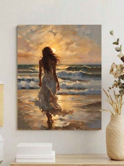 Beach DIY Digital Painting: Illuminate Creative Life, Depict A Colorful World. DIY Digital Painting, Embark On Your Art Journey. It's The Perfect Fusion Of Creativity And Fun, An Ideal Choice For Interactive, Couples' Sharing Clear Numerical Identification, Even Without Any Painting Background, You Can Easily Get Started, Everyone Can Become An Artist.