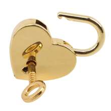 Vintage Mini Personalized Heart-Shaped Padlock With Key, Travel Luggage, Diary, Cabinet, Couple Lock Set