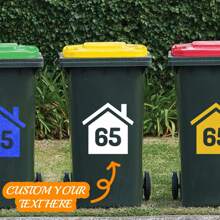 Papa Prints Pack Of 1/3/5 Bin Numbers For Wheelie Bins Personalized Wheelie Bin Stickers Numbers Waterproof Bin Stickers For Wheelie Bins - Multicolor - View 2