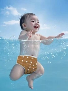 1 pièce Couche de bain de bébé imperméable avec imprimé tortue de mer en filet, décorations et cadeaux pour la douche de bébé et la famille