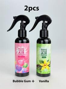1 peça/2 peças, Purificador de Ar com 9 Fragrâncias, Aromatizador de Ar Forte para Casa, Carro e Roupas, Spray Purificador de Ar, Deixa o Ar Fresco e Remove Odores, Acalma as Emoções, Cria uma Atmosfera Romântica, Disponível em Fragrâncias de Cereja, Baunilha, Chiclete de Bolha e Outras, Adequado para Casa, Escritório, Carros, Banheiros, Salas de Estar, Quartos, Ambientes com Animais de Estimação, Festas, Casamentos