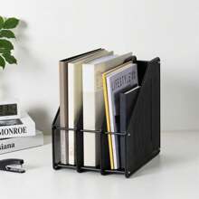 Mesh Magazine File Holder, Desk Organizer File Folder Document Rack For Office Organization And Storage, 3 Vertical Compartments, Black