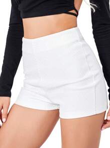 Women's Sparkly Rhinestone Shorts - High Waist Shiny Glitter Short Pants For Beach, Nightclub  Streetwear  Summer Party Shorts - 白色 - 查看 7