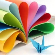 100 Sheets Square Origami Paper, 5 Different Sizes, 10 Mixed Colors Double Sided DIY Origami Paper Set Arts And Crafts Square Easy Fold Paper For Beginner - Multicolor - View 4